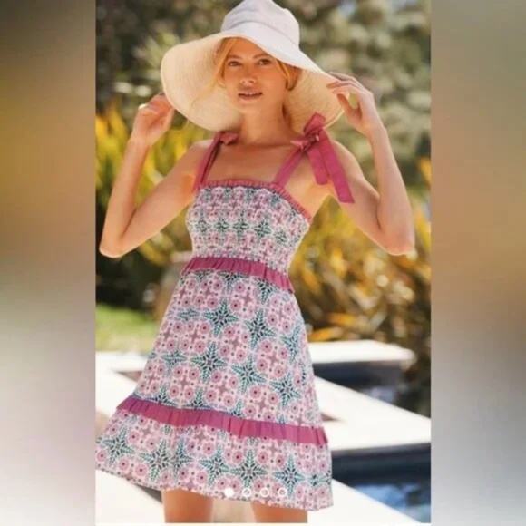 Anthropologie Dresses & Skirts - Anthropologie Joy Smocked Ruffle Trim Dress